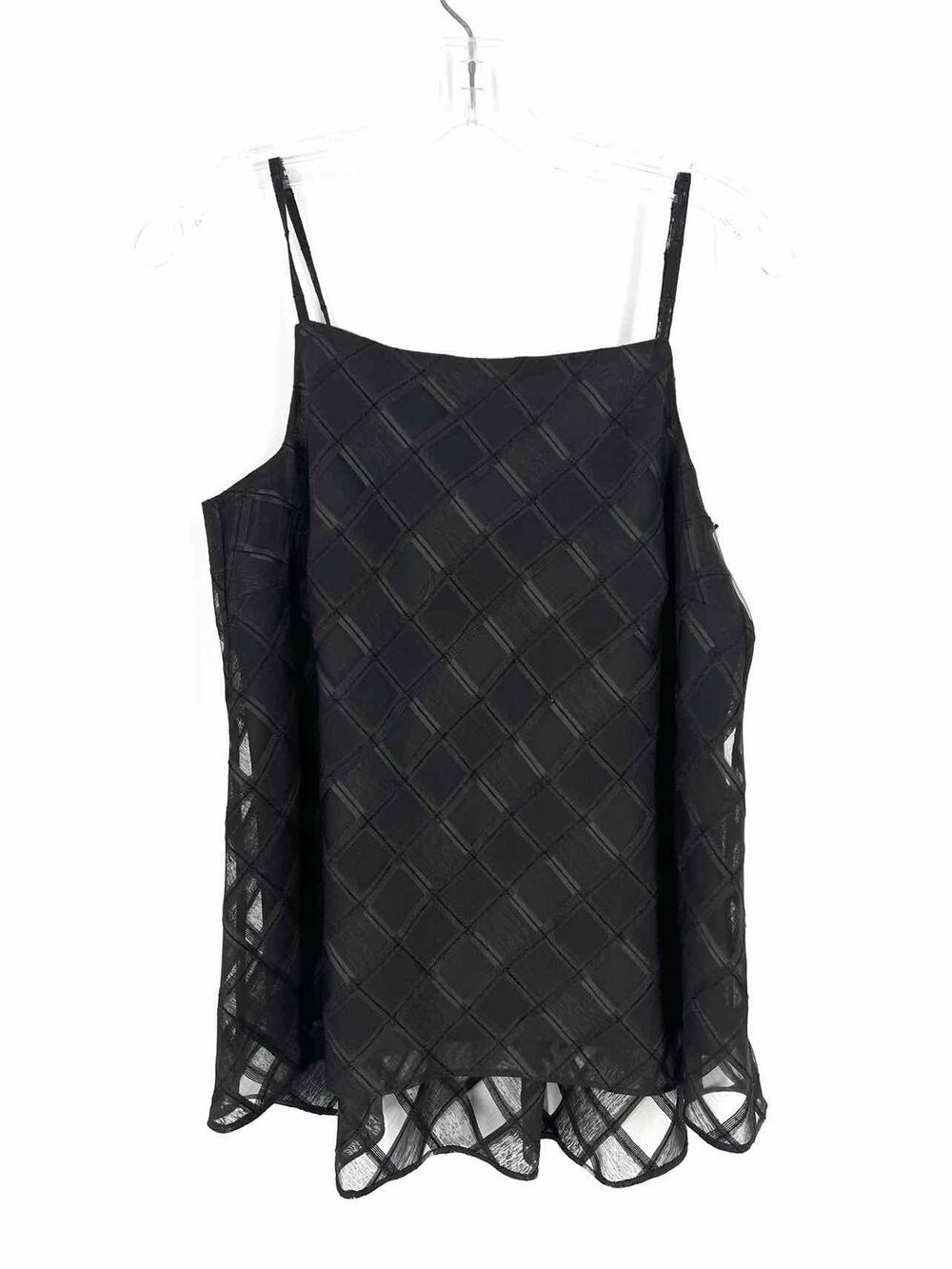 Worth Size 2 Black Grid NEW Designer Top-Sleeveless